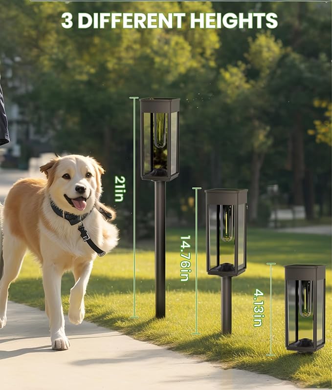 Bright Solar Pathway Lights Outdoor Waterproof IP65, 8 Pack Auto On/Off Solar - Image 7