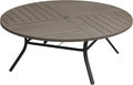 Patio Dining Table for 8-10, Round Metal Outdoor Table by VOXBIN