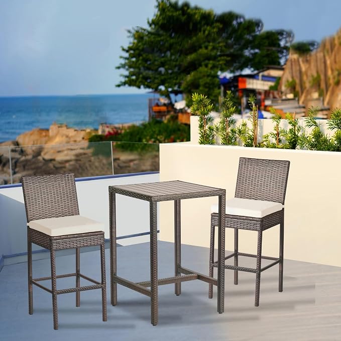 Outdoor Bar Table Patio Bar Height Bistro Table 39" Tall Outdoor High Top - Image 5