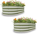 Gardmax 2 Pack Galvanized Raised Garden Bed, Lightweight Planter Boxes Outdoor by ChooseGardmaxforbetterlife