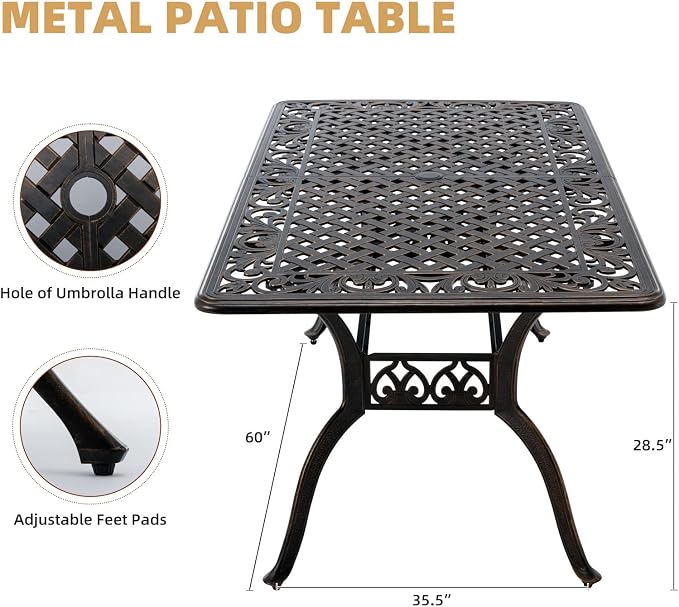 Outdoor Patio Dining Table - Image 2