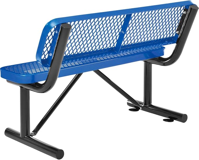 Global Industrial 4'L Heavy Duty Expanded Metal Mesh Bench - Image 3