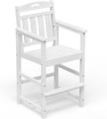 HDPE Outdoor Patio Tall Bar Chair, All-Weather Bar Height Balcony Adirondack by Suunyn