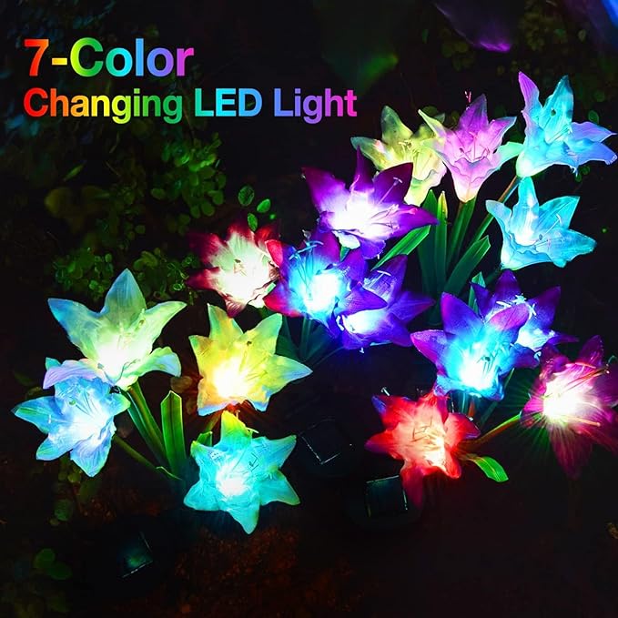 KOOPER Outdoor Solar Lights, 4 Pack Solar Garden Light - Image 2
