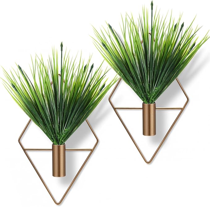 4 Pieces Bronze Wall Decor Hanging Planters by Canlierr