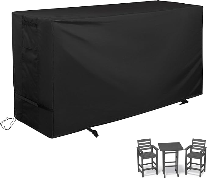 Bar Height Patio Set Cover, Outdoor Bar Stools Set Cover by Unknown