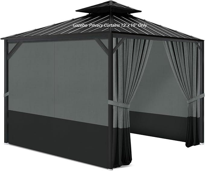 Gazebo Privacy Curtains 12' x 16' by Aonear