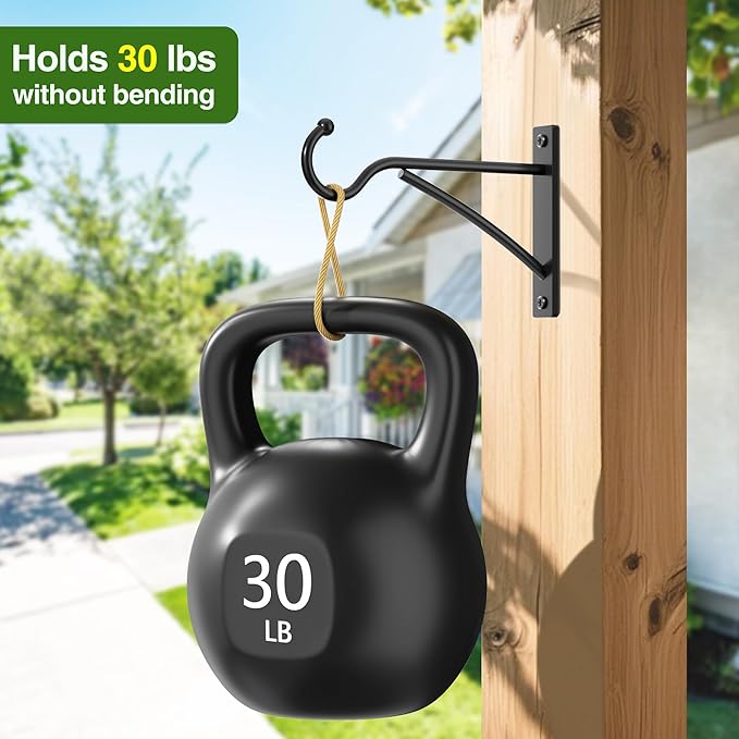 6 Inch 2 Pack Heavy Duty Plant Hangers Outdoor, Metal Plant Brackets - Image 5