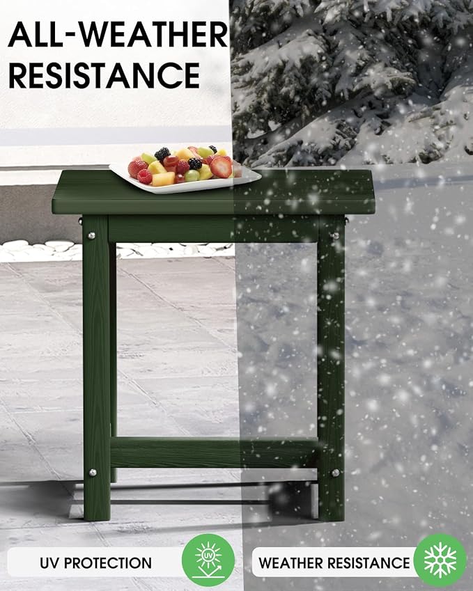 Outdoor Side Table, HDPE Small Outdoor Table, Adirondack Side Tables, Outside - Image 4