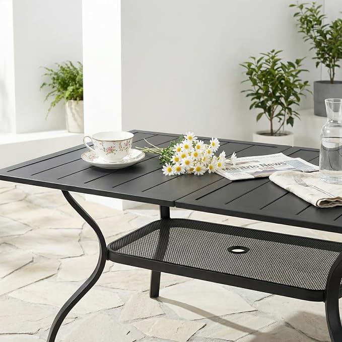 VINGLI 59" Rectangle Patio Table - Image 4