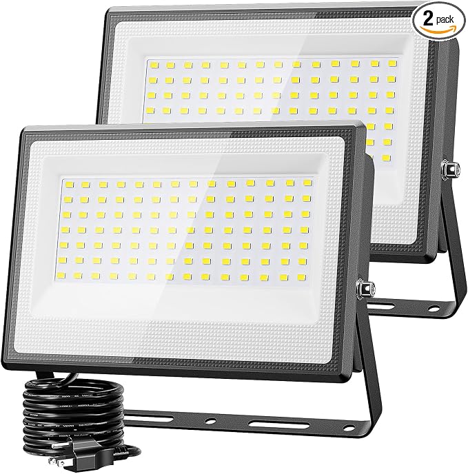Olafus 2 Pack 130W LED Flood Light Outdoor, 13000lm LED Work Light by Olafus