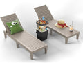 ROJIK Outdoor Chaise Lounge Chair Set of 2, by ROJIK