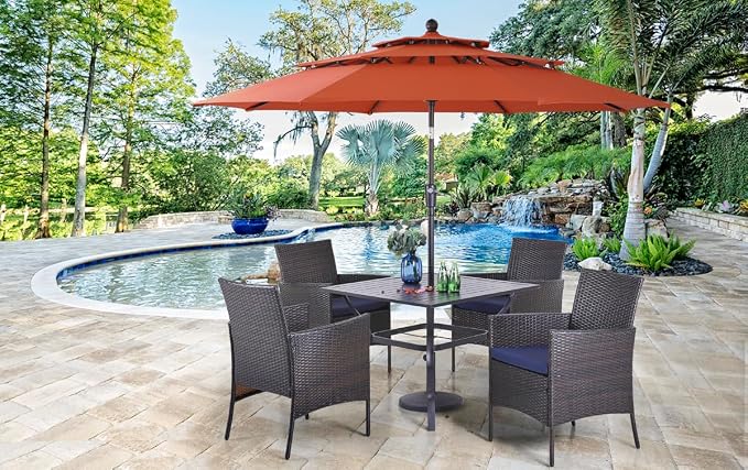 PHI VILLA 5 Piece Patio Dining Set - Image 7