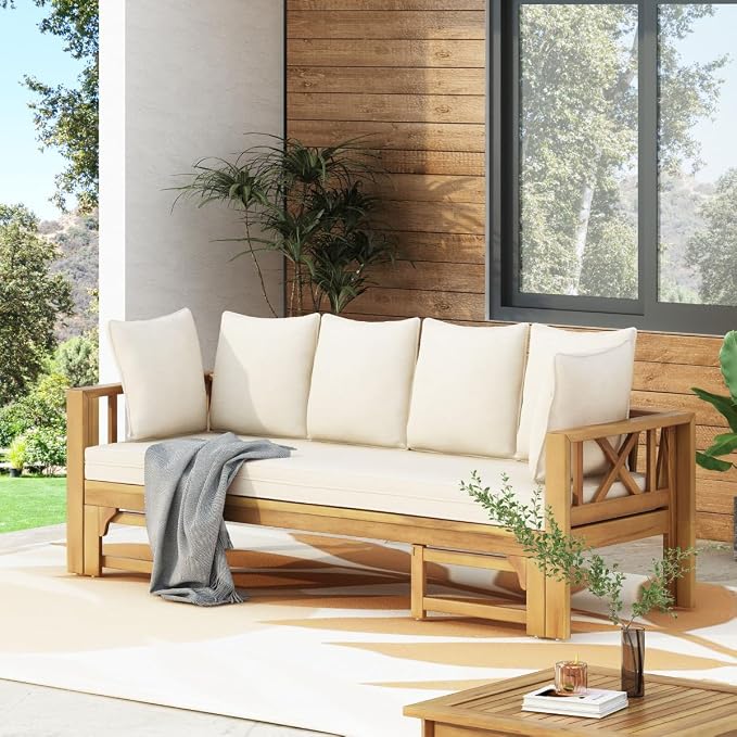 Outdoor Sofa Daybed, Convertible Patio Furniture by Unknown