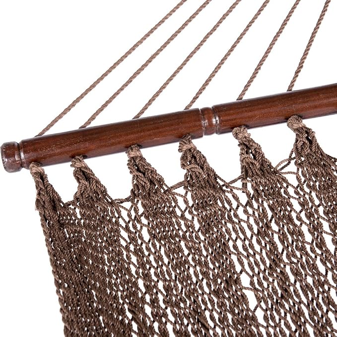 Lazy Daze Hammocks 10.5 FT Double 2 Person Caribbean Rope Hammock, Hand Woven - Image 4