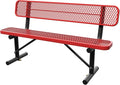 6 Feet Steel Park Bench for Outside, Outdoor Bench by Sunnibety