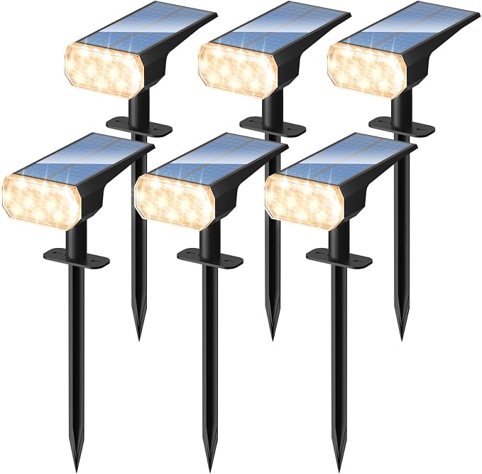 DINGLILIGHTING Waterproof Solar Lights Outdoor: IP65 Led Spot Light Decorations by DINGLILIGHTING