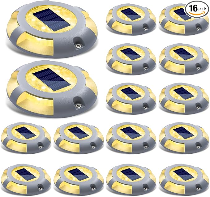 SIEDiNLAR Solar Deck Lights Dock Driveway Light LED Solar Powered Outdoor by Siedinlar