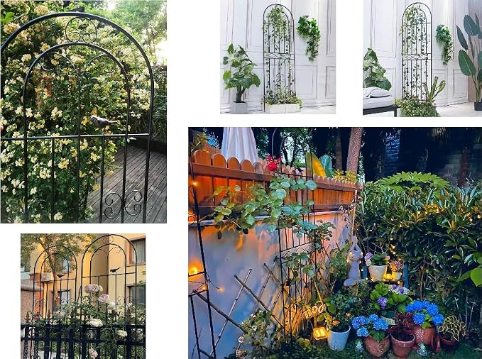 2 Pack 86.7" H x 19.7" W Metal Garden Trellis - Image 5