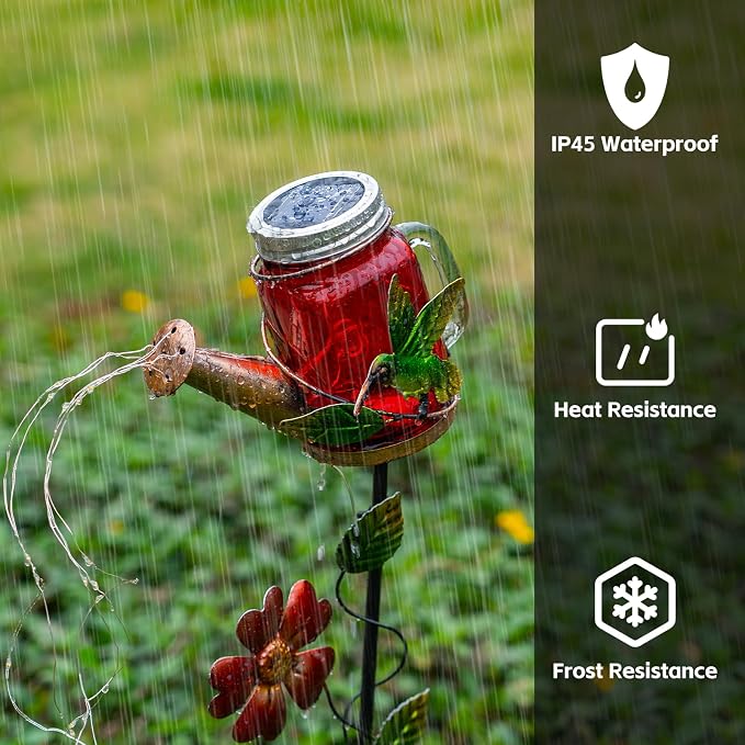 Solar Watering Can Light, Yard Outdoor Decor Lights, IP65 Waterproof, Hanging - Image 3