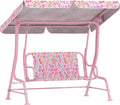 Qaba Kids Patio Swing, 2-Seater Outdoor Porch Swing Chair by Qaba