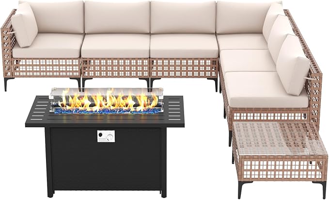 Patiorama 8 Piece Wicker Patio Furniture Set - Image 2