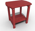 Adirondack Outdoor Side Table, 2-Tier Sturdy Patio End Table Weather Resistant by THOEOE