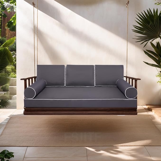 Patio Twin Daybed Bottom Covers, SunBed Mattress Bolster Slipcover, - Image 6