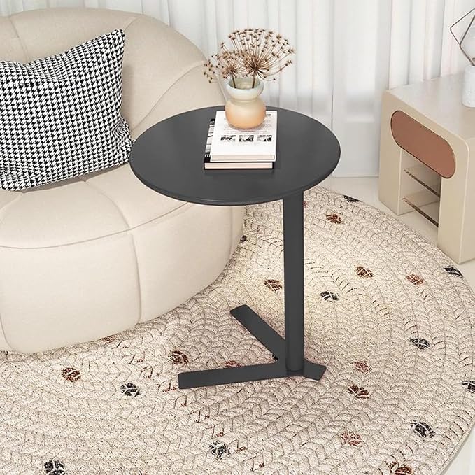 C Shaped Side Table End Coffee Tables, Unique Aesthetics Minimalist Accent - Image 3