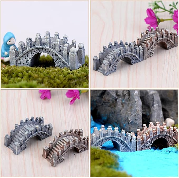 STOBOK 20 Pcs Miniature Fairy Garden Arch Bridge Figurines Figurines Micro - Image 6
