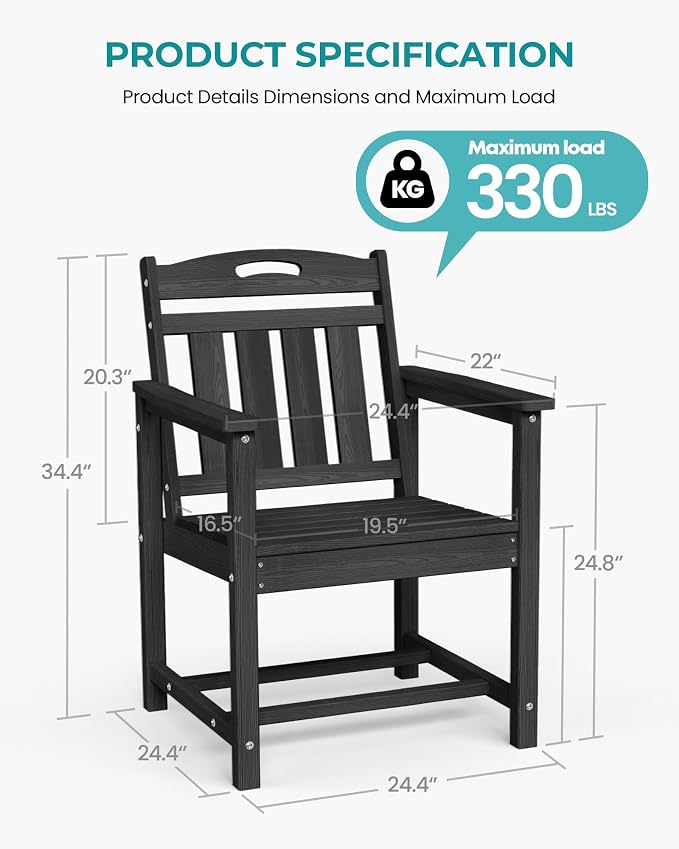 Outdoor Patio Dining Chair - Image 7