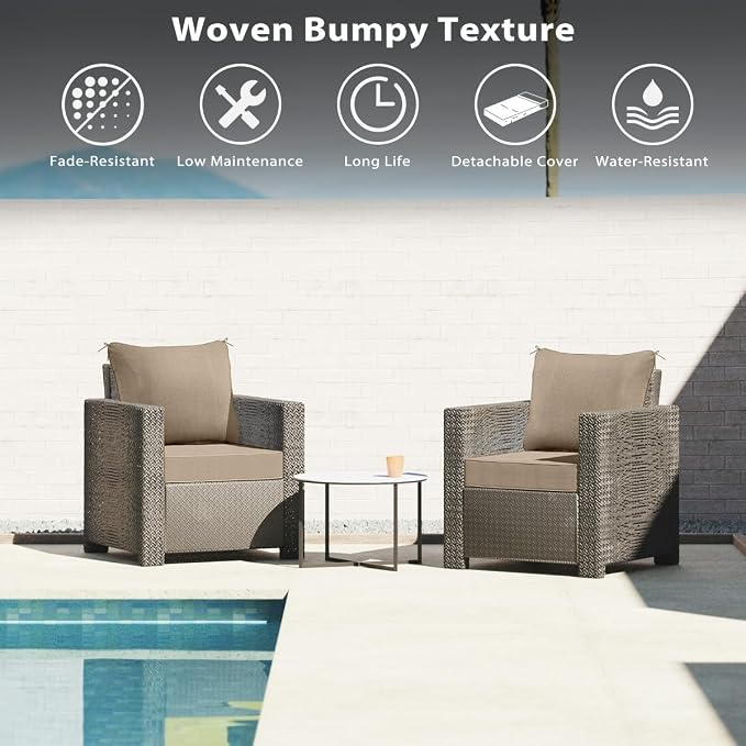 Sundale Outdoor Olefin Deep Seat Cushion, Patio Chair Cushion and Pillow - Image 8