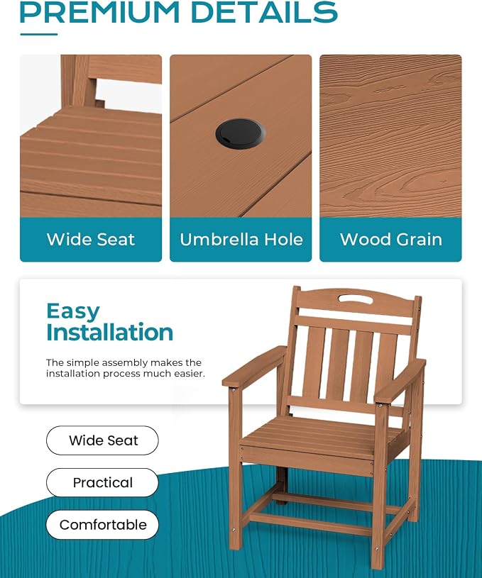 Ciokea HDPE Outdoor Dining Table - Image 6