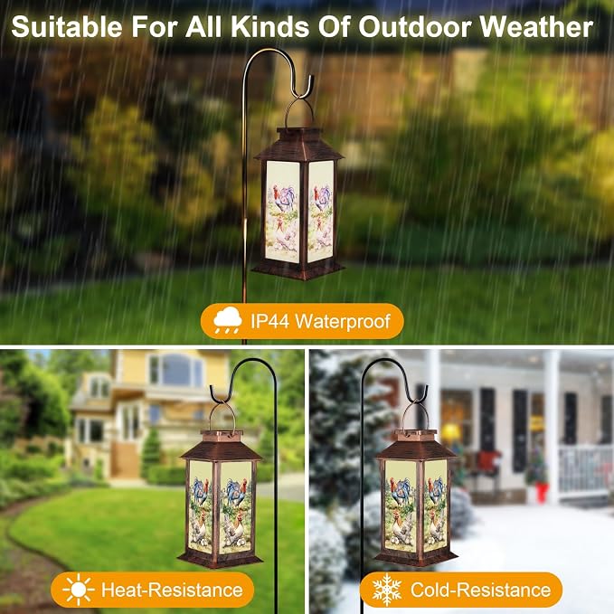 Solar Lanterns for Garden Decor, Waterproof Design Ideal Birthday Gifts for - Image 4