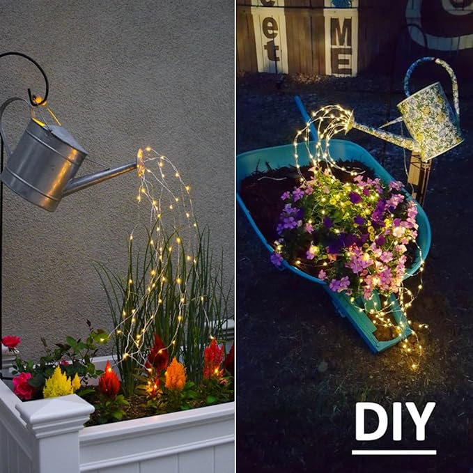 Solar Fairy String Lights Outside, Waterproof Solar Powered Waterfall Lights - Image 2