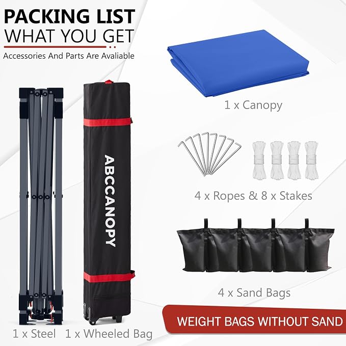 ABCCANOPY Outdoor Pop up Canopy Tent, 10x10 Instant Portable Canopy - Image 5