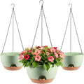 3-Piece Set of 10-Inch Hanging Planters by Unknown