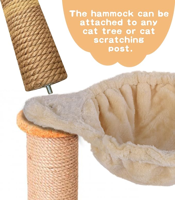 Beige Cat Hammock, Extra Large, Cozy Hammock - Image 3