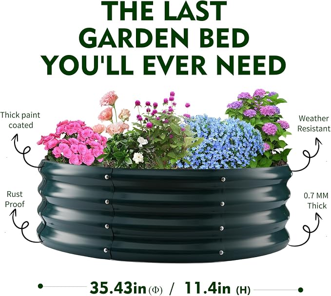 Galvanized Raised Garden Bed for Gardening - Image 2