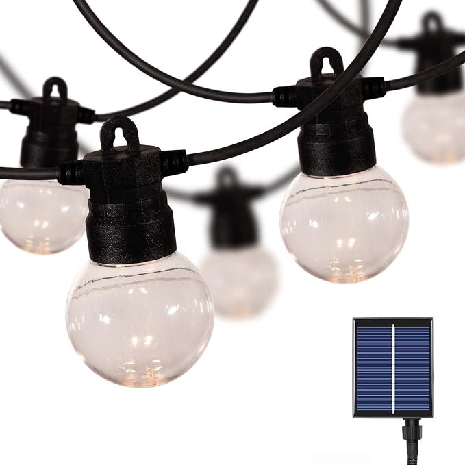 PURPLE LEAF Solar Outdoor String Lights Commercial 48 Ft 24 Waterproof Bulbs by PURPLELEAF