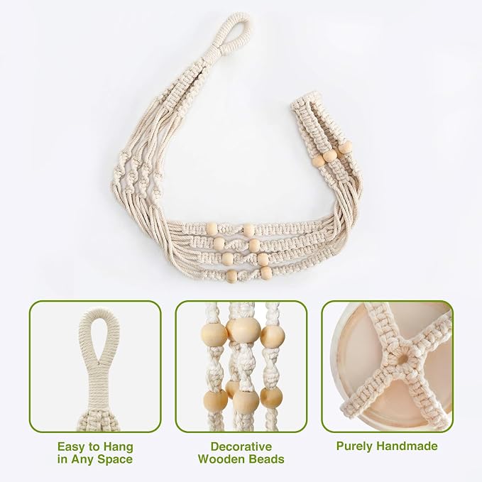 Macrame Plant Hanger Indoor Set of 4 - Image 7