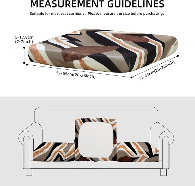 8Pcs Outdoor Cushion Covers, Patio Cushion Covers, Stretch Elastic Slipcovers - Image 2