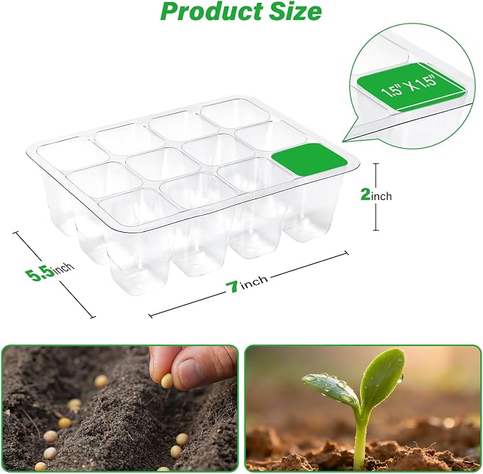 Bonviee 12 Packs Seed Starter Tray - Image 3