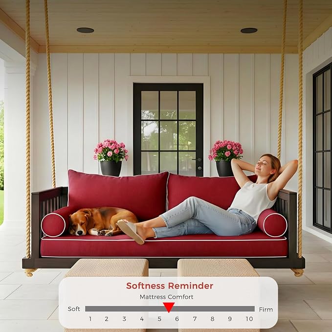 Olefin Twin Outdoor Mattress Package Daybed Cushion Set，Twin Size Porch Swing - Image 2