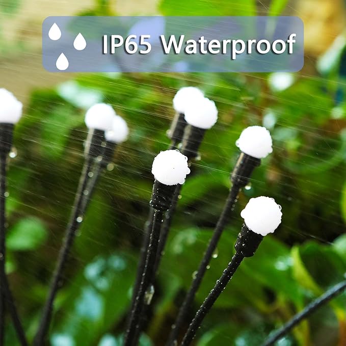Solar Garden Lights Outdoor, 4 Pack Firefly Swaying Lights, Waterproof Garden - Image 4