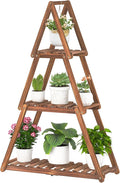 Wooden Plant Stand Indoor Outdoor, Christmas Tree Plant Shelf Indoor, 3 Tier by Jotboom