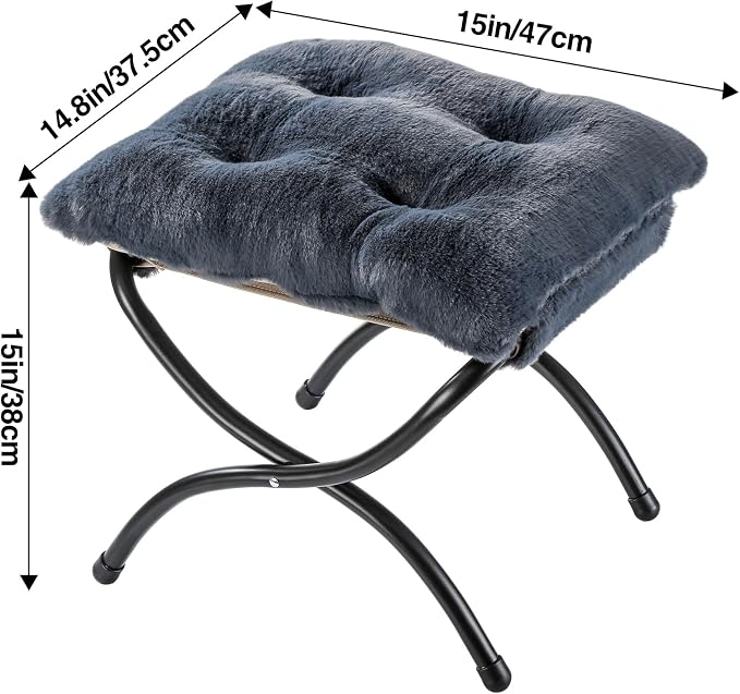 15" Foldable Foot Stool Ottoman - Image 6