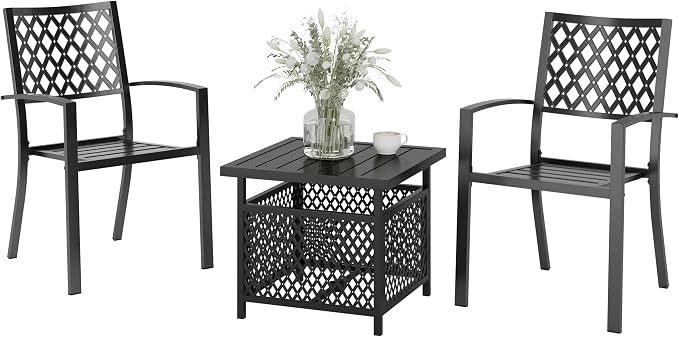 PHI VILLA 3 Piece Outdoor Bistro Set by PHIVILLAThepioneerofcomfortablehouseholdsupplies