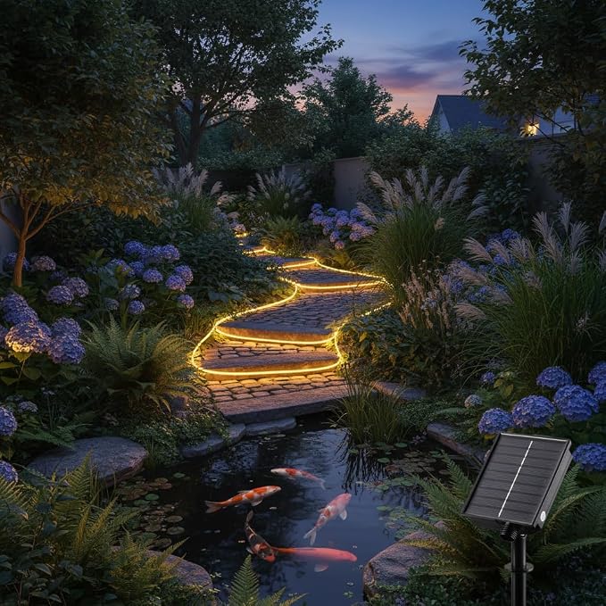 XEWEA Solar Rope Lights Outdoor, 16Colors 66LED 39Ft String Light - Image 2