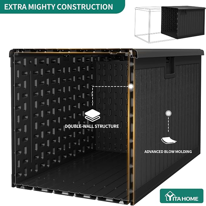YITAHOME 150 Gallon Double-Wall Deck Box - Image 3
